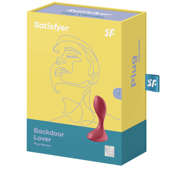 Image of the packaging of the anal toy. This backdoor lover by Satisfyer will fulfill all of your anal sex fantasies! Spice things up tonight with this sexy backdoor plug!