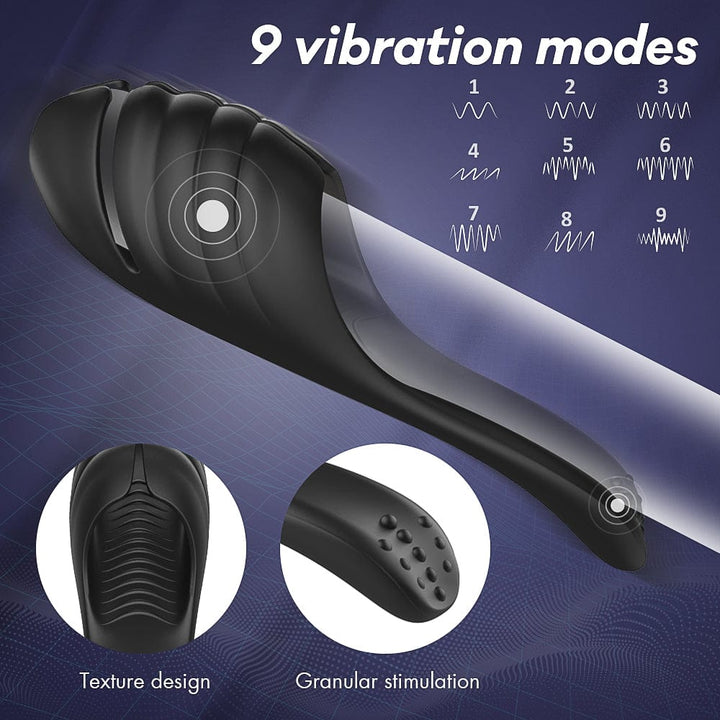 Penis massager has 9 different vibration modes.