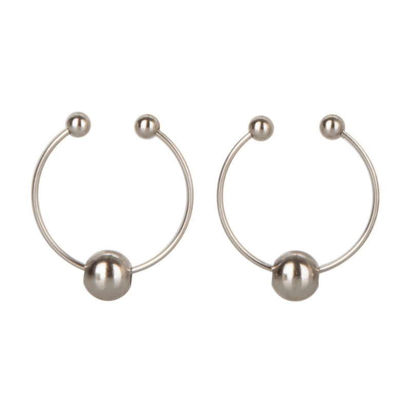 Non-piercing nipple rings - silver.