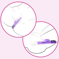 Shaft will massage G-spot with rotating beads and rabbit ears will flutter with vibrations to stimulate the clit.
