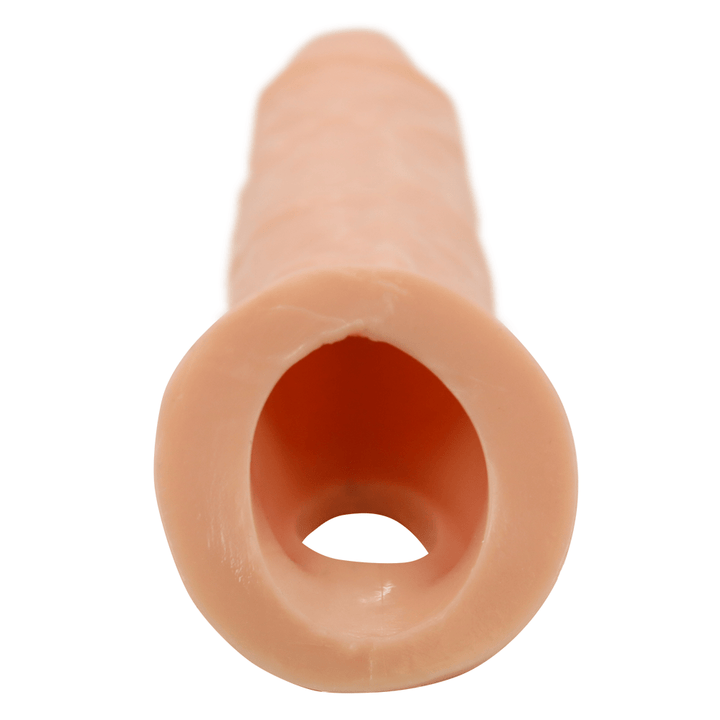 Close-up image of the opening of the penis extender.