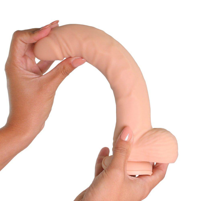 Curved Silicone Suction Cup Dildo - Dildos