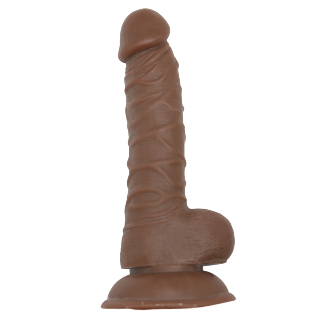 Another image of the side of the dildo! This ultra life-like dildo features realistic veins and balls that will give you intense pleasure! Use the suction cup base to stick this toy to any smooth surface! Ride this dong all day and night and experience powerful pleasure!