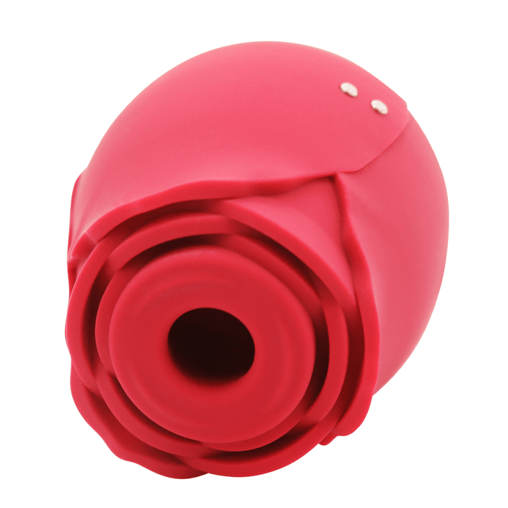 Close-up image of the top of the rose vibrator, showing the clitoral air vibrator.