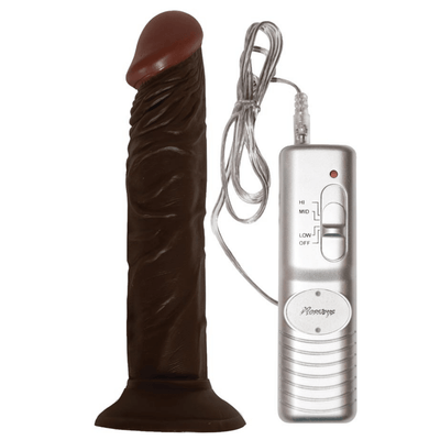 Image of the brown 7 inch dildo.