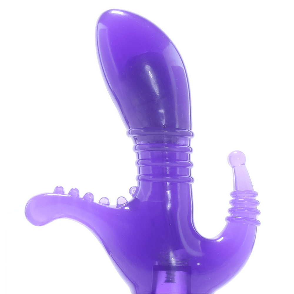 Close-up image of the purple triple tease vibrator.