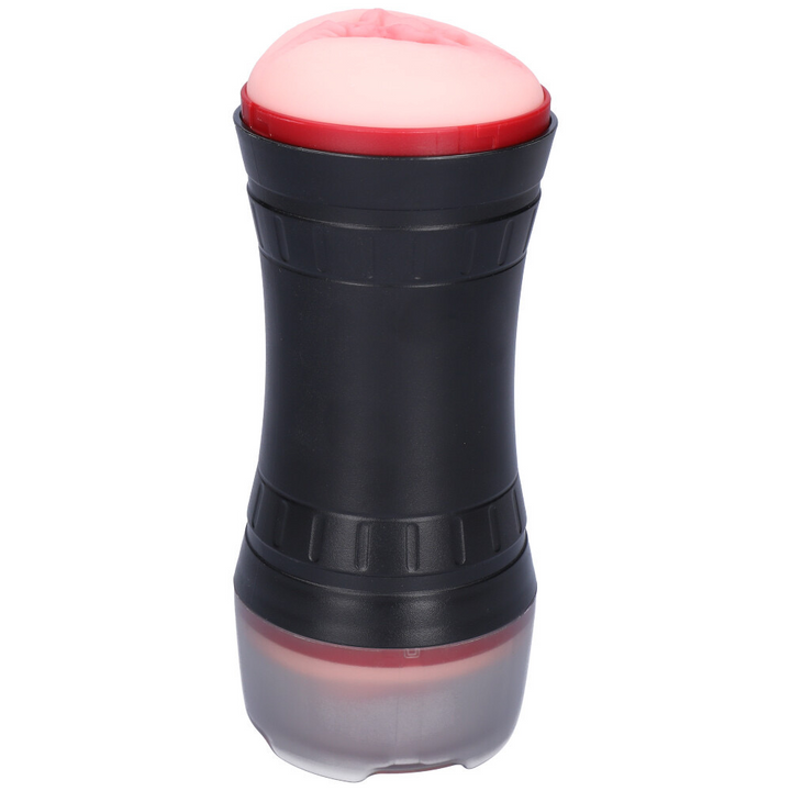 Image of the masturbator, with the cap off exposing the vaginal opening.