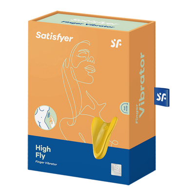 Image of the packaging of the yellow vibrator.
