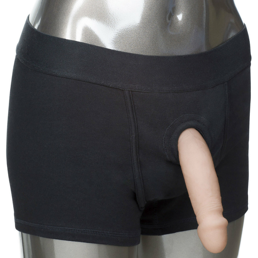 Image of the Packer Gear Boxer Brief Harness. This harness is ultra comfortable for strap-on sex or all day packing. (Dildo not included)