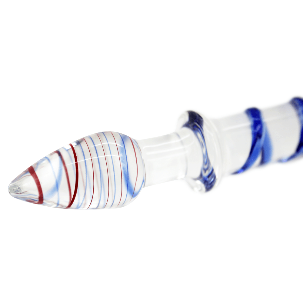 Another close-up image of one end of the dildo.