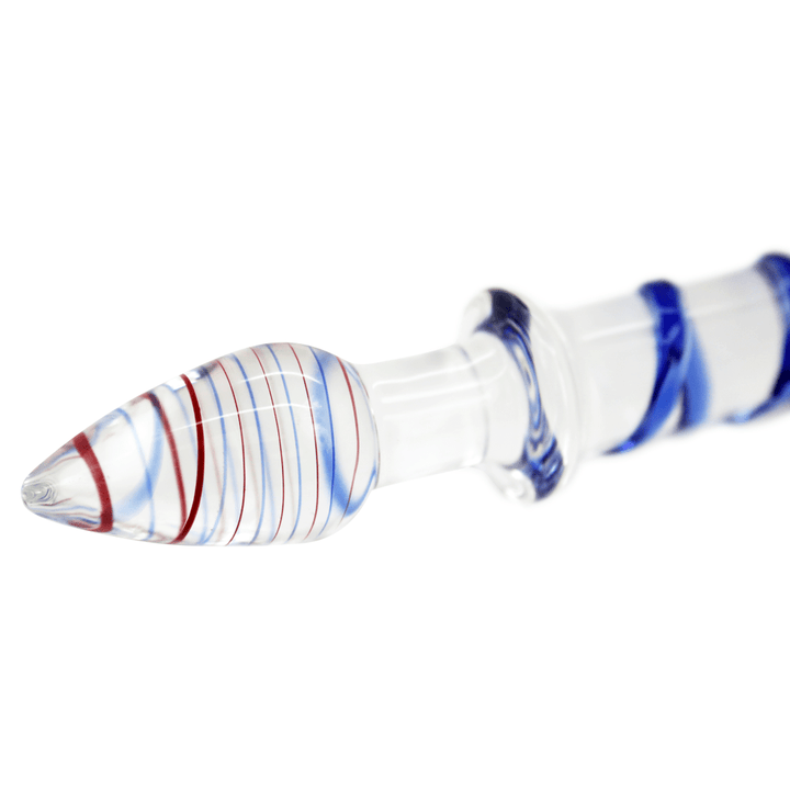 Another close-up image of one end of the dildo.
