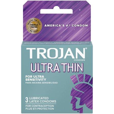 Trojan Ultra Thin 3 Pack Condoms - Male Sex Toys