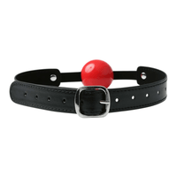Image of the ball gag showing the belt buckle.