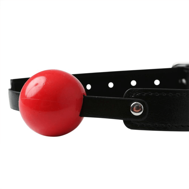 Close-up image of the ball from the ball gag.