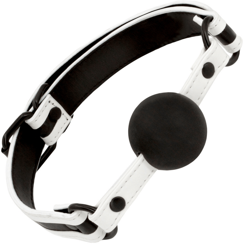 Image of the Glow In The Dark Bondage Ball Gag made with easy to clean synthetic materials.
