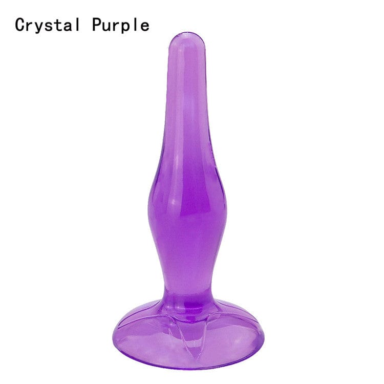 Crystal purple tapered anal plug