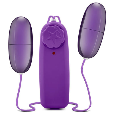 Purple set of vibrating bullets for dual stimulation