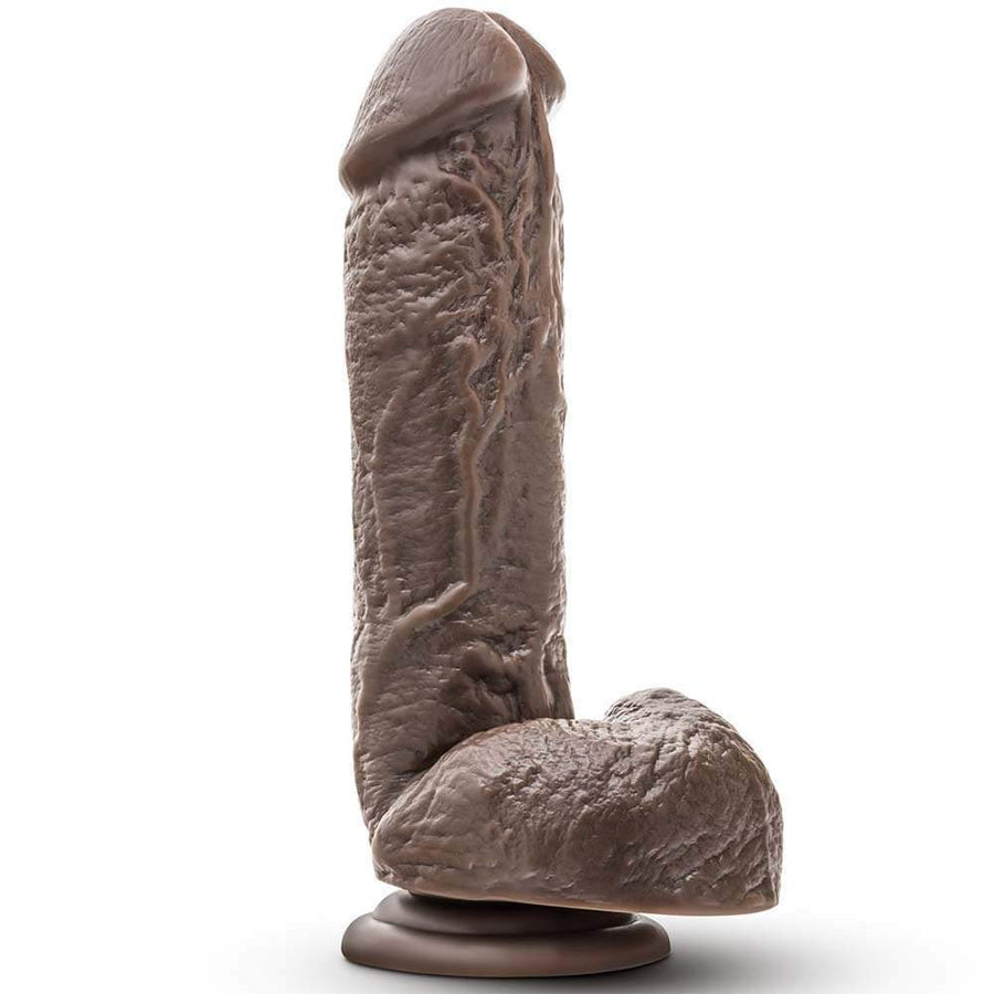 Brown realistic dildo with veins and balls