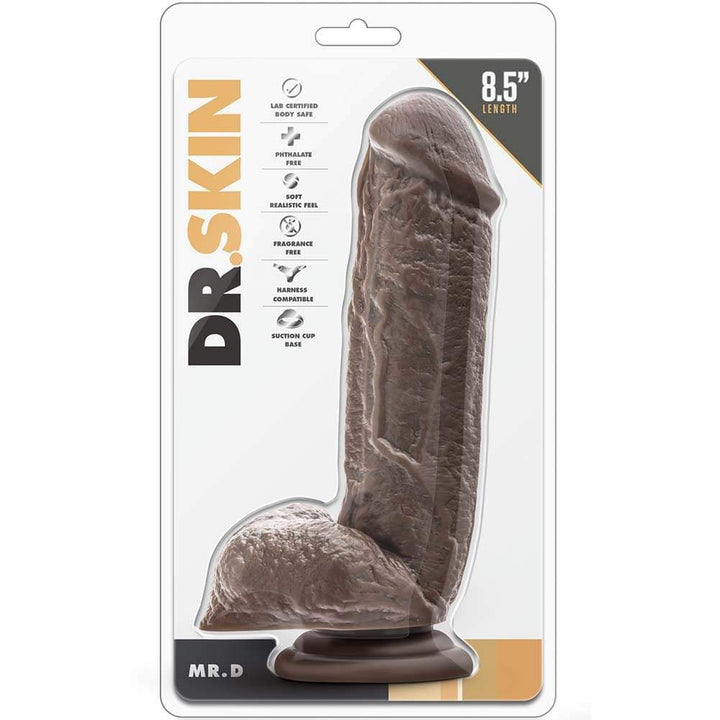Plastic packaging for Mr. D realistic skin dildo