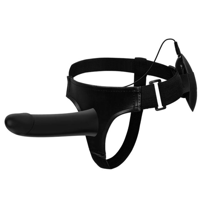 Vibrating Silicone Hollow Strap On | Vibrating Strap-On Dildo