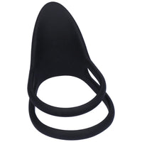 Side view of dual cock ring with clit teasing enhancer