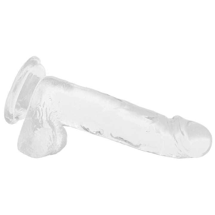 Clear Suction Cup Dildo with Balls - Dildos