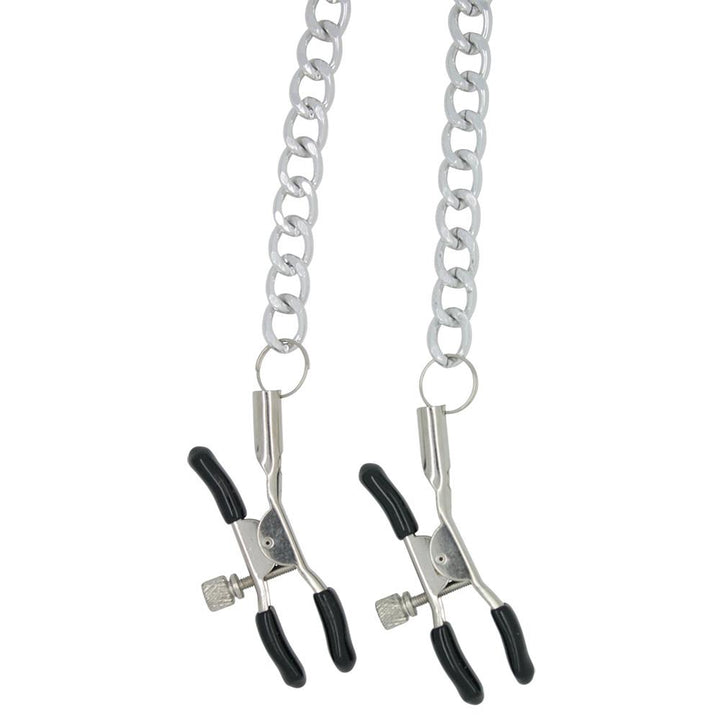 Adjustable Chained Nipple Clamps - Bondage