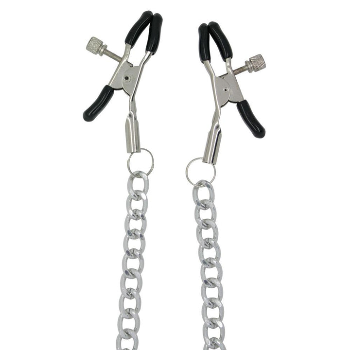 Adjustable Chained Nipple Clamps - Bondage