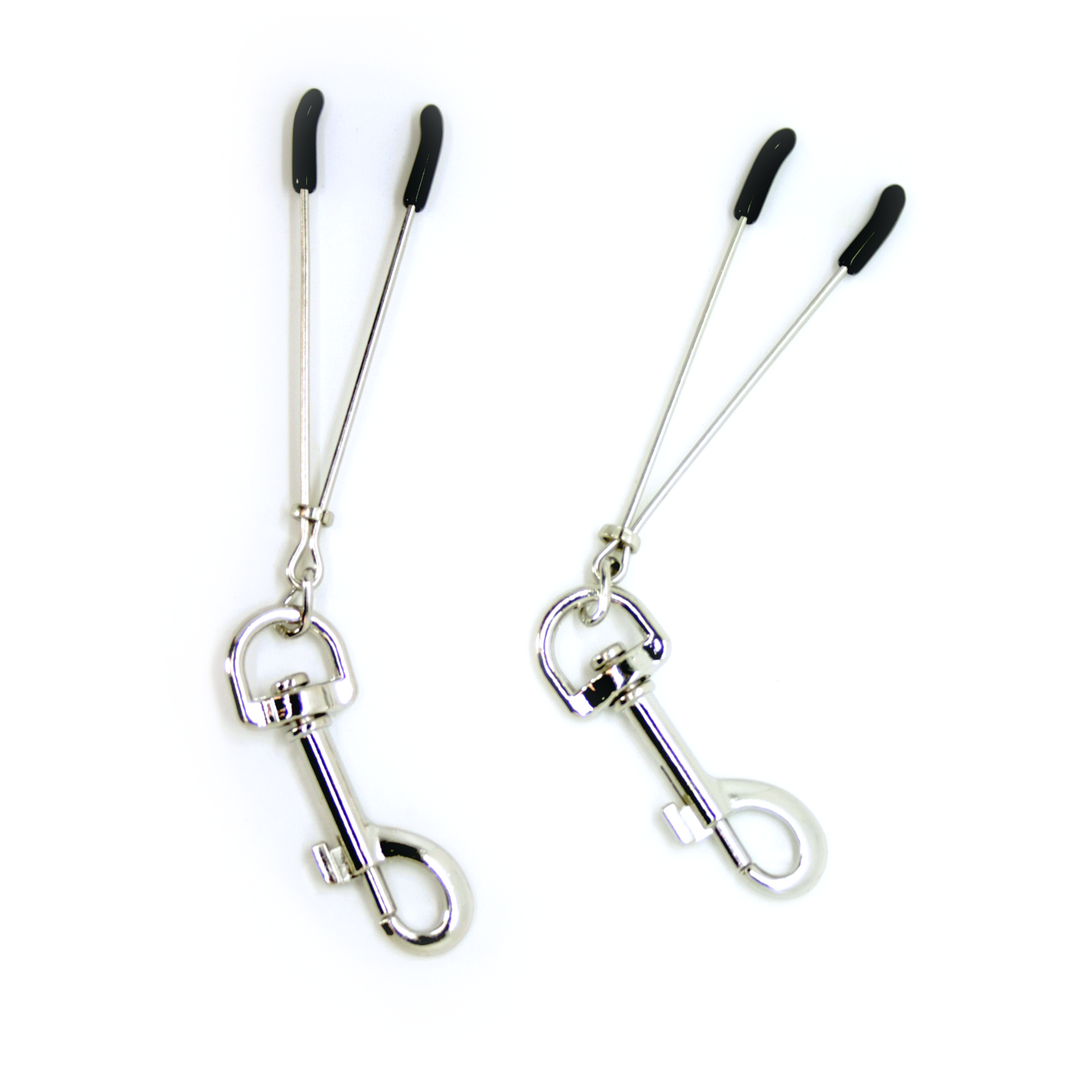 Tweezer Style Nipple Clamps With Clasp - Bondage