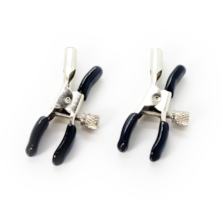Adjustable Metal Nipple Clamps - Multiple Color Options Available! - Bondage