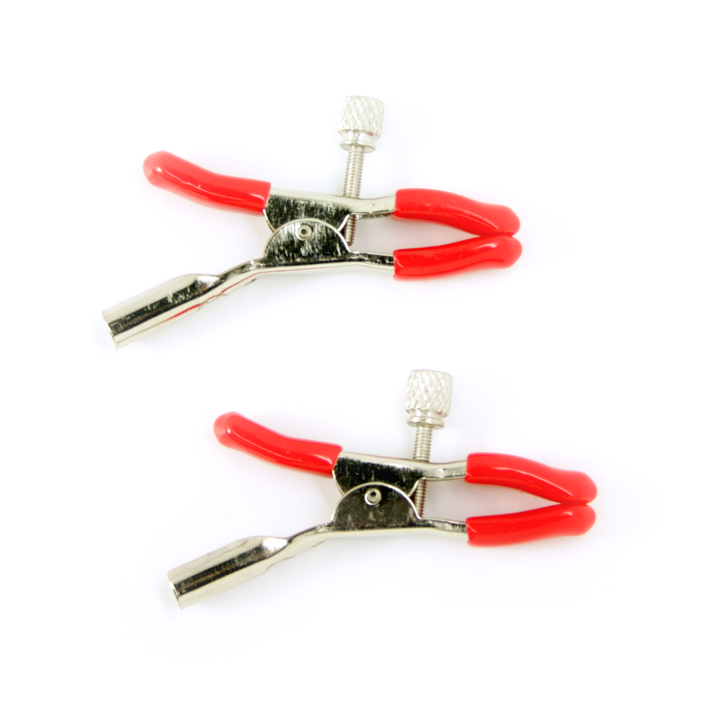 Adjustable Metal Nipple Clamps - Multiple Color Options Available! - Bondage