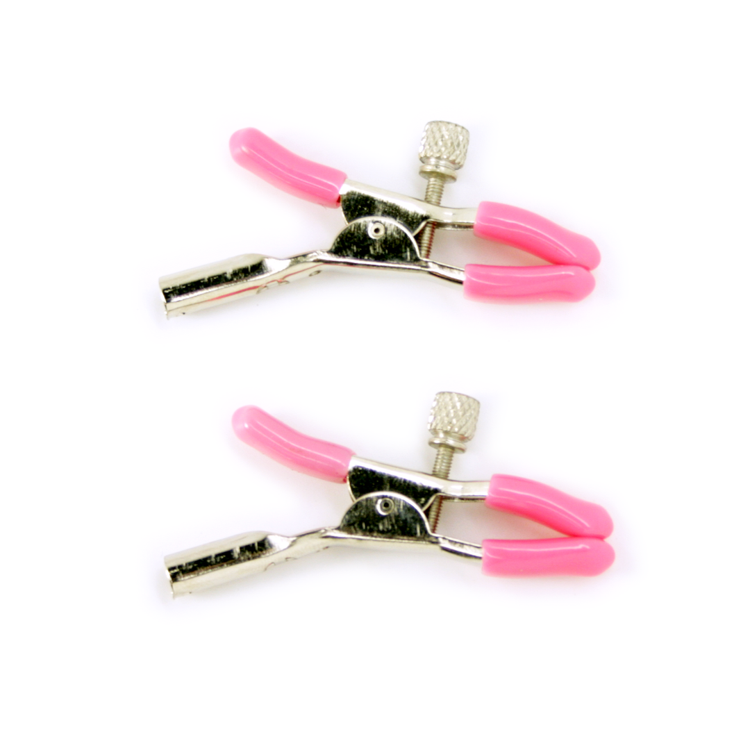 Adjustable Metal Nipple Clamps - Multiple Color Options Available! - Bondage