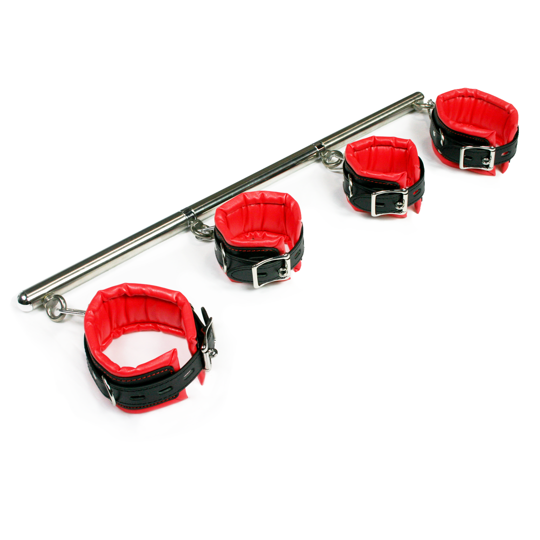 Expandable Bondage Spreader Bar & Cuff Set - Bondage