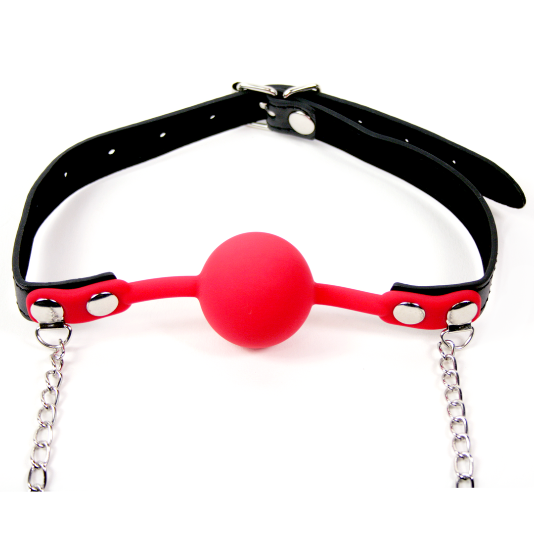 Silicone Ball Gag & Nipple Clamps - Bondage