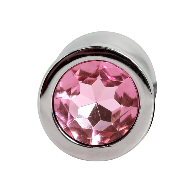 Pink Jewel Metal Weighted Anal Plug - Anal Toys