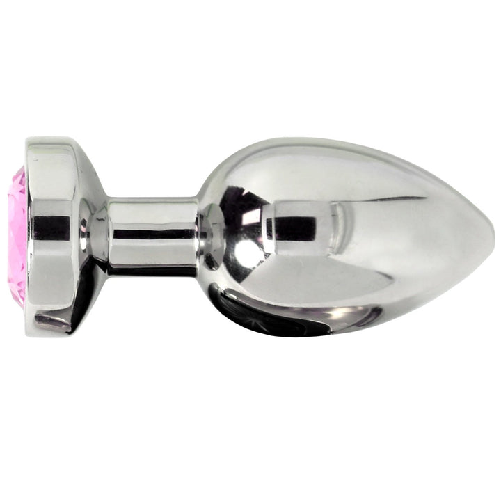 Pink Jewel Metal Weighted Anal Plug - Anal Toys