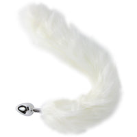 White Sexy Foxtail Anal Plug - Anal Toys