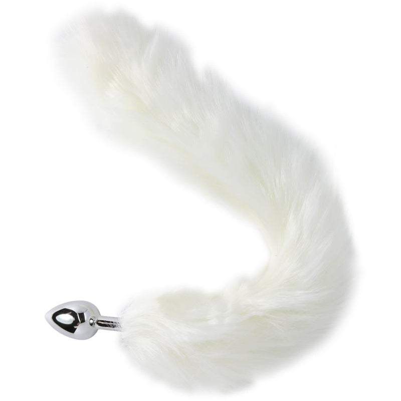 White Sexy Foxtail Anal Plug - Anal Toys