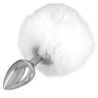 White Sexy Bunny Tail Anal Plug - Anal Toys