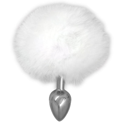 White Sexy Bunny Tail Anal Plug - Anal Toys