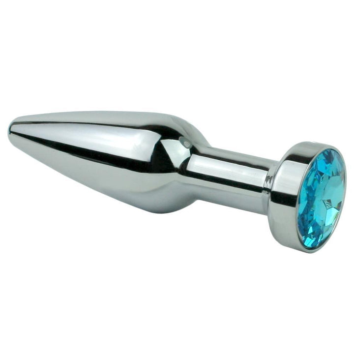 Royal Sapphire Tapered Metal Butt Plug - Anal Toys