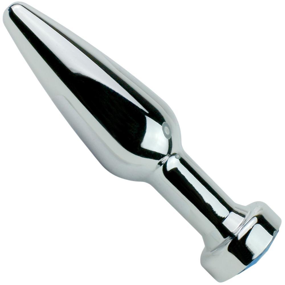 Royal Sapphire Tapered Metal Butt Plug - Anal Toys