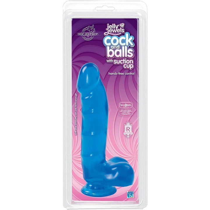 Blue Dildo Shown In Plastic Packaging