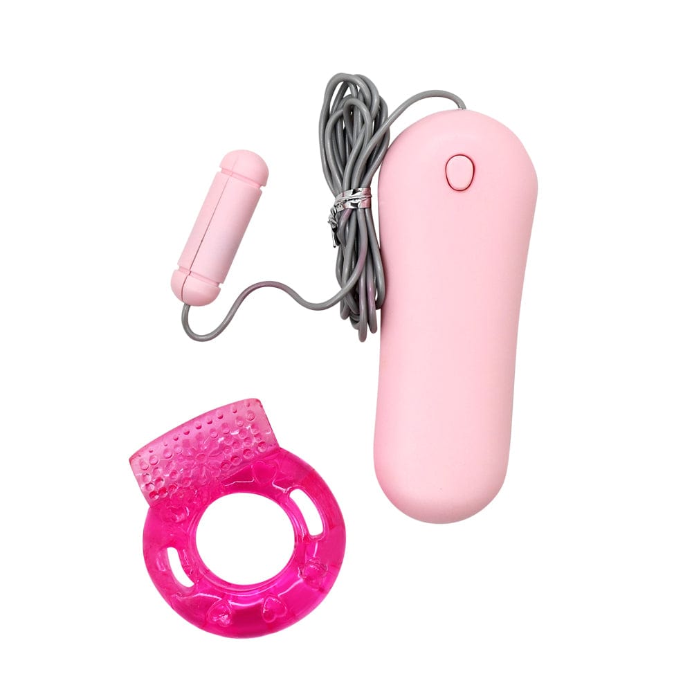 Vibrating jelly cock ring and remote,