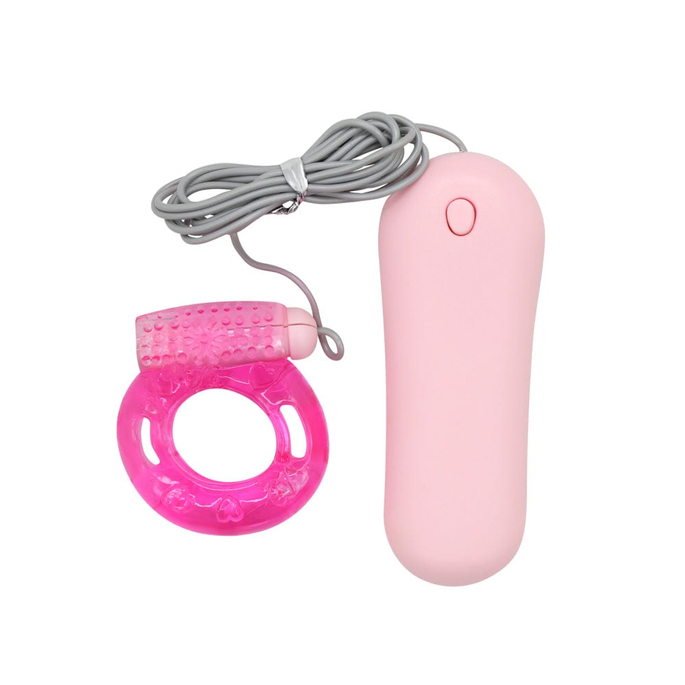 Vibrating jelly cock ring with remote.