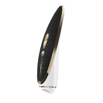 Black gold and white sleek vibrator