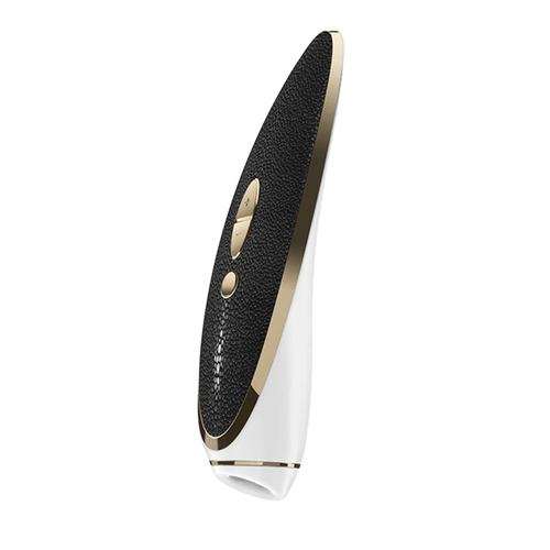 Black gold and white sleek vibrator