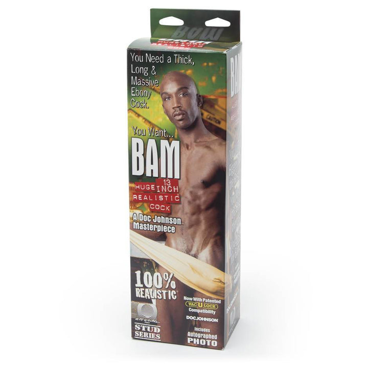 Bam Huge 13 Inch Realistic Cock - Dildos