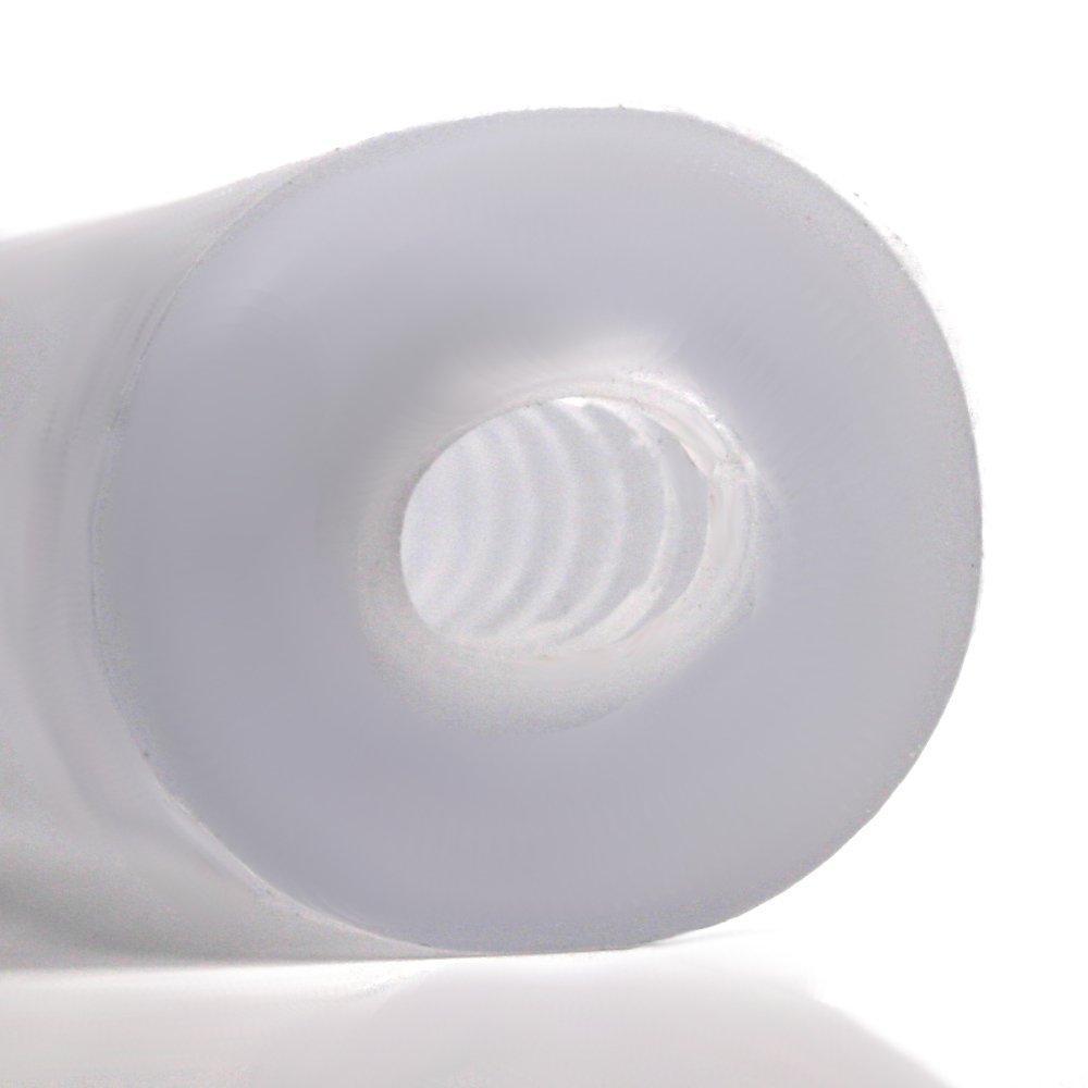 Close up of the ribbed inner sides of this male masturbation sleeve