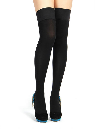Black Bow Stockings - One Size Fits Most - Lingerie